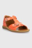 Дитячі шкіряні сандалі Pom D'api колір помаранчевий (3247824)