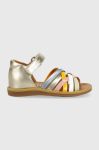 Дитячі шкіряні сандалі Pom D'api колір золотий (3007051)