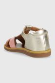 Дитячі шкіряні сандалі Pom D'api колір срібний (3279289) Дитячі шкіряні сандалі Pom D'api колір срібний (3279289)