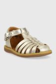 Дитячі шкіряні сандалі Pom D'api колір золотий (3008907) Дитячі шкіряні сандалі Pom D'api колір золотий (3008907)
