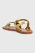 Шкіряні сандалі Pom D'api колір золотий Шкіряні сандалі Pom D'api колір золотий