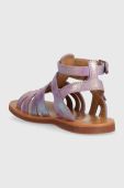 Дитячі замшеві сандалі Pom D'api колір фіолетовий (3176290) Дитячі замшеві сандалі Pom D'api колір фіолетовий (3176290)