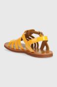 Дитячі шкіряні сандалі Pom D'api колір помаранчевий (3006933) Дитячі шкіряні сандалі Pom D'api колір помаранчевий (3006933)