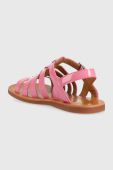 Дитячі шкіряні сандалі Pom D'api колір рожевий (3181370) Дитячі шкіряні сандалі Pom D'api колір рожевий (3181370)