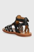 Дитячі шкіряні сандалі Pom D'api колір чорний (3064404) Дитячі шкіряні сандалі Pom D'api колір чорний (3064404)