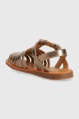 Дитячі шкіряні сандалі Pom D'api колір золотий (3007583)