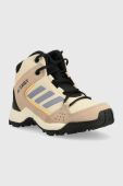 Дитячі черевики adidas TERREX TERREX HYPERHIKER M колір бежевий Дитячі черевики adidas TERREX TERREX HYPERHIKER M колір бежевий