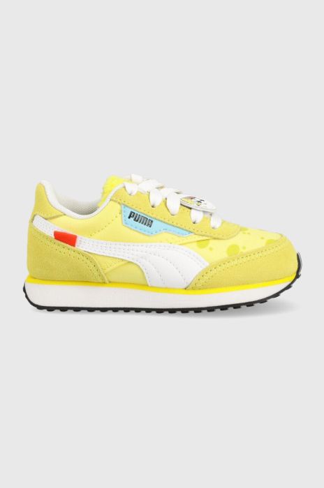 Дитячі кросівки Puma Future Rider Spongebob PS колір жовтий Дитячі кросівки Puma Future Rider Spongebob PS колір жовтий