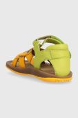 Дитячі шкіряні сандалі Camper колір помаранчевий