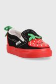 Дитячі кеди Vans Slip On V Berry DRDBL колір чорний Дитячі кеди Vans Slip On V Berry DRDBL колір чорний