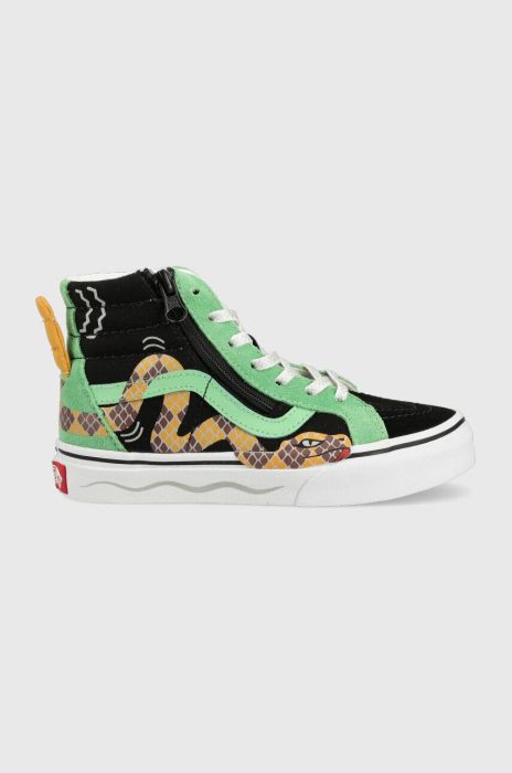 Дитячі кеди Vans SK8 Hi Reissue Side Zip S MINIM колір чорний Дитячі кеди Vans SK8 Hi Reissue Side Zip S MINIM колір чорний