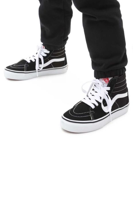 Дитячі кеди Vans UY SK8 Hi BLACK/TRUE WHIT колір чорний Дитячі кеди Vans UY SK8 Hi BLACK/TRUE WHIT колір чорний