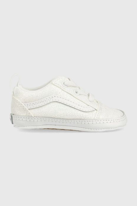 Черевики для немовля Vans IN Old Skool Crib GLTR WHITE колір білий Черевики для немовля Vans IN Old Skool Crib GLTR WHITE колір білий