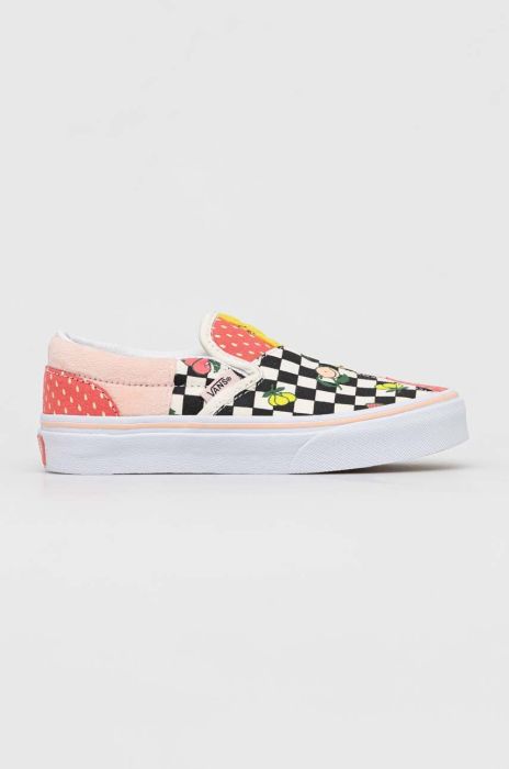 Дитячі кеди Vans UY Classic Slip On Patch FRTC MDGRE колір барвистий Дитячі кеди Vans UY Classic Slip On Patch FRTC MDGRE колір барвистий