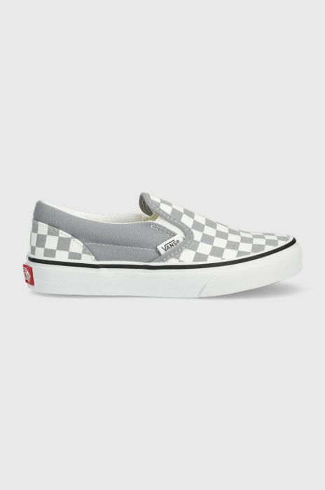 Дитячі кеди Vans UY Classic Slip On CTHR CHBD TRDWN колір сірий