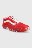 Дитячі кеди Vans UY Old Skool PTSP DRRED колір червоний Дитячі кеди Vans UY Old Skool PTSP DRRED колір червоний