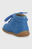 Дитячі замшеві туфлі Pom D'api колір блакитний (3008932) Дитячі замшеві туфлі Pom D'api колір блакитний (3008932)