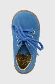 Дитячі замшеві туфлі Pom D'api колір блакитний (3008932) Дитячі замшеві туфлі Pom D'api колір блакитний (3008932)