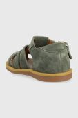 Дитячі замшеві сандалі Pom D'api колір зелений (3000596)