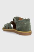 Дитячі замшеві сандалі Pom D'api колір зелений (3008022) Дитячі замшеві сандалі Pom D'api колір зелений (3008022)