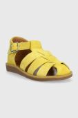 Дитячі замшеві сандалі Pom D'api колір жовтий (3064653)