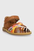 Дитячі шкіряні сандалі Pom D'api колір коричневий (2988420)