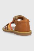 Дитячі шкіряні сандалі Pom D'api колір коричневий (2988420)
