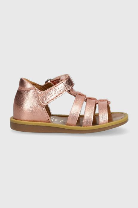 Дитячі шкіряні сандалі Pom D'api колір рожевий (2988374) Дитячі шкіряні сандалі Pom D'api колір рожевий (2988374)