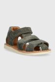 Дитячі замшеві сандалі Pom D'api колір зелений (3207585) Дитячі замшеві сандалі Pom D'api колір зелений (3207585)