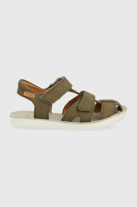 Дитячі замшеві сандалі Shoo Pom колір зелений (3007344)