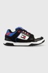 Шкіряні кросівки Tommy Jeans Skate Sneaker колір чорний Шкіряні кросівки Tommy Jeans Skate Sneaker колір чорний