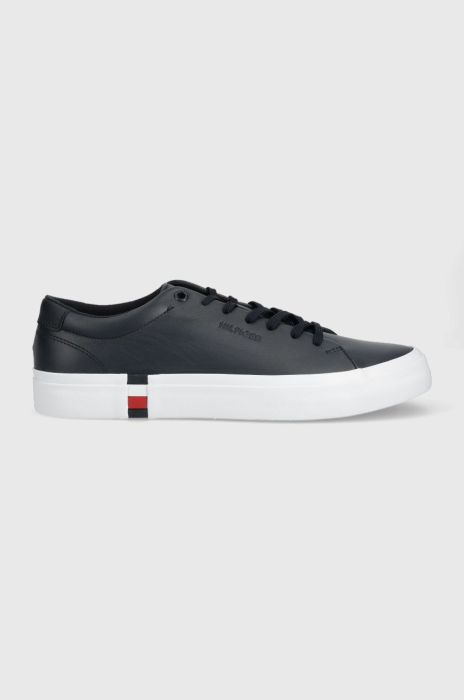 Шкіряні кросівки Tommy Hilfiger FM0FM04351 MODERN VULC CORPORATE LEATHER колір синій