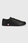 Шкіряні кросівки Tommy Hilfiger FM0FM04351 MODERN VULC CORPORATE LEATHER колір чорний Шкіряні кросівки Tommy Hilfiger FM0FM04351 MODERN VULC CORPORATE LEATHER колір чорний