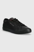Шкіряні кеди Tommy Hilfiger TH HI VULC CORE LOW LEATHER колір чорний FM0FM04731 Шкіряні кеди Tommy Hilfiger TH HI VULC CORE LOW LEATHER колір чорний FM0FM04731