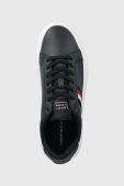 Шкіряні кеди Tommy Hilfiger CORPORATE LEATHER CUP STRIPES колір синій FM0FM04732 Шкіряні кеди Tommy Hilfiger CORPORATE LEATHER CUP STRIPES колір синій FM0FM04732