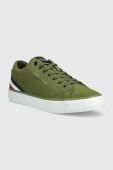 Кеди Tommy Hilfiger TH HI VULC CORE LOW STRIPES колір зелений FM0FM04735