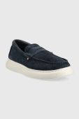 Замшеві мокасини Tommy Hilfiger TOMMY HILFIGER HYBRID LOAFER чоловічі колір синій FM0FM04440 Замшеві мокасини Tommy Hilfiger TOMMY HILFIGER HYBRID LOAFER чоловічі колір синій FM0FM04440