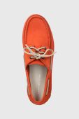 Замшеві мокасини Tommy Hilfiger TH BOAT SHOE CLASSIC NUBUCK чоловічі колір помаранчевий FM0FM04447 Замшеві мокасини Tommy Hilfiger TH BOAT SHOE CLASSIC NUBUCK чоловічі колір помаранчевий FM0FM04447