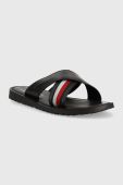 Шльопанці Tommy Hilfiger HILFIGER CRISS CROSS SANDAL чоловічі колір чорний FM0FM04457