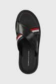 Шльопанці Tommy Hilfiger HILFIGER CRISS CROSS SANDAL чоловічі колір чорний FM0FM04457