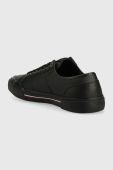 Шкіряні кеди Tommy Hilfiger CORE CORPORATE VULC LEATHER чоловічі колір чорний FM0FM04561 Шкіряні кеди Tommy Hilfiger CORE CORPORATE VULC LEATHER чоловічі колір чорний FM0FM04561