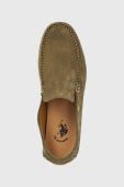 Замшеві мокасини U.S. Polo Assn. RIVER чоловічі колір зелений