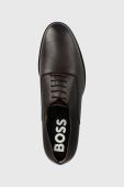 Шкіряні туфлі BOSS Colby чоловічі колір коричневий 50492957