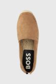 Замшеві еспадрилі BOSS Madeira колір бежевий 50493016