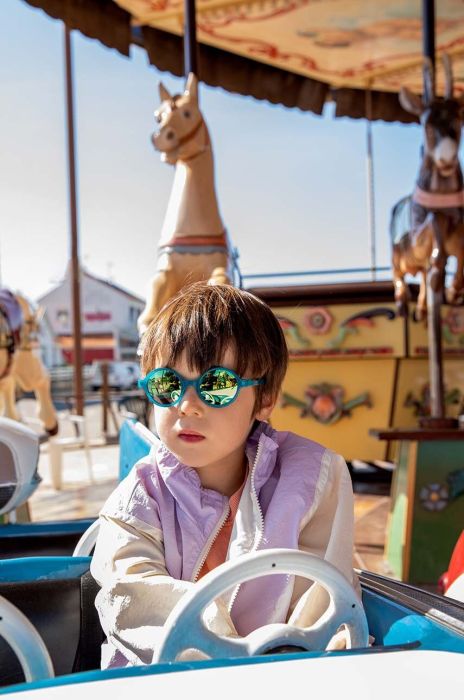 Дитячі сонцезахисні окуляри Ki ET LA RoZZ колір зелений Дитячі сонцезахисні окуляри Ki ET LA RoZZ колір зелений