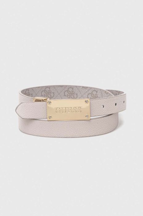 Двосторонній ремінь Guess жіночий колір бежевий (3144649)