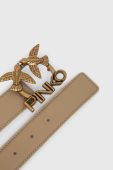 Шкіряний ремінь Pinko жіночий колір бежевий (2914904)