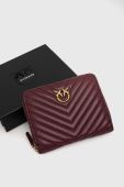 Шкіряний гаманець Pinko жіночий колір рожевий (3432955)