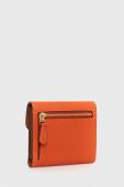 Шкіряний гаманець Coach жіночий колір помаранчевий (3256721)