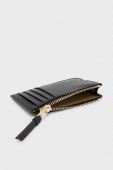 Шкіряний гаманець AllSaints жіночий колір чорний